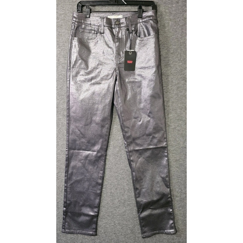 Levi's Premium 724 Coated Straight Jeans Women's 29 X 32 Shine Til Dawn NWT $69